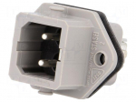 Connector: rectangular | ST | socket | male | PIN: 2 | tinned | IP54 | 16A