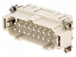 Connector: HDC | contact insert | male | S-EP | PIN: 16 | 16+PE | size 16B