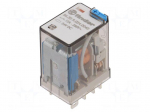 Relay: electromagnetic | DPDT | Ucoil: 24VDC | 12A/250VAC | 12A/30VDC