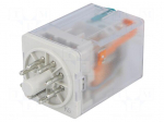 Relay: electromagnetic | DPDT | Ucoil: 48VDC | 10A/250VAC | 10A/24VDC