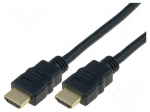 Cable | HDMI 2.0 | HDMI plug,both sides | 3m | black