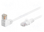 Patch cord | U/UTP | 5e | stranded | CCA | PVC | white | 10m | 26AWG