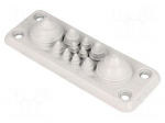 Multigate grommet | light grey | Holes no: 11 | -40&divide;100&deg;C | IP66,IP67