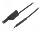 Test lead | 19A | 4mm banana plug-probe tip | Len: 1m | black