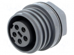 Connector: circular | socket | female | PIN: 5 | EXPlora | nickel plated