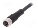 Connection lead | M8 | PIN: 3 | straight | 5m | plug | 60VAC | 4A | -25&divide;80&deg;C