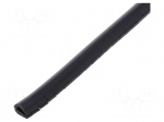 Hole and edge shield | PVC | L: 10m | black | H: 9mm | W: 5mm | -30&divide;70&deg;C