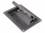 Handle | Mat: polyamide | black | H: 20mm | L: 130mm | W: 91mm