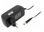 Power supply: switching | mains,plug-in | 12VDC | 2A | 24W | 86% | black