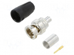 Connector: BNC | plug | male | straight | 75&Omega; | crimped | for cable