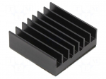 Heatsink: extruded | grilled | BGA | black | L: 27mm | W: 27mm | H: 9.5mm
