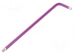Wrench: hex key | spherical | HEX 4mm | Overall len: 142mm