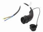 EMobility: cable | 1x0.5mm2,3x6mm2 | 250VAC | 11kW | IP44 | 5m | 32A