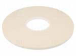 Tape: fixing | W: 9mm | L: 33m | Thk: 1mm | two-sided adhesive | white