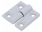 Hinge | Width: 40mm | cast zinc | silver | H: 40mm | left | Holes no: 4