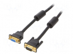Cable | D-Sub 15pin HD socket,D-Sub 15pin HD plug | shielded