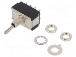 Switch: toggle | Pos: 2 | 4PDT | (ON)-ON | 6A/125VAC | 6A/6VDC | MTA | 20m&Omega;