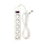 Extension cord 1.8m, 5 sockets, with switch