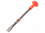 Cold chisel | flat,with splash guard | L: 400mm | Tipwidth: 19mm