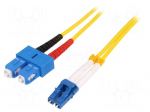 Fiber patch cord | OS2 | LC/UPC,SC/UPC | 10m | 9/125um | LSZH | blue