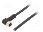 Cable: for sensors/automation | M8 | PIN: 3 | angled | 5m | plug | 60VDC