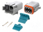 Connector: wire-wire | plug | male + female | AT | PIN: 8 | IP67,IP69K