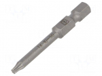 Screwdriver bit | Torx&reg; | TX10 | 1/4" | Overall len: 50mm