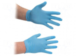 Cleanroom acces: protective gloves | blue | nitryl | S | ESD | 50set