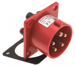 Power plug flush 3P+N+E 16A IP44