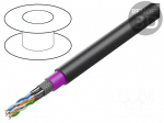 Wire | S/FTP | 4x2x23AWG | 7 | wire | OFC | PE | black | 50m | &Oslash;cable: 8.6mm