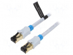 Patch cord | S/FTP | Cat: 6 | RJ45 plug,both sides | OFC | 5m | PVC | grey