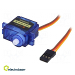 Mootor: servo | 4,8&divide;6VDC | mikro | analoog | 9 aastat | 22x12,5x29,5mm | nailon