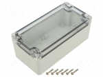 Enclosure: multipurpose | X: 80mm | Y: 160mm | Z: 60mm | ZP | light grey