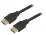 Cable | HDMI plug,both sides | PVC | HDMI 2.1 | 1m | black | 30AWG