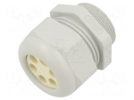 Cable gland | multi-hole | M32 | 1.5 | IP65 | polyamide | grey | 6.5mm