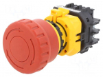 Switch: emergency stop | 22mm | NC x4 | red | IP65 | mushroom | XW | Pos: 2
