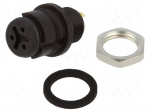 Connector: circular | 620 | 125V | 3A | PIN: 3 | socket | female | soldering