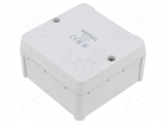 Enclosure: junction box | X: 88mm | Y: 88mm | Z: 49mm | IP54 | grey