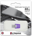 Kingston 64GB microDuo 3C  USB Type-A + USB Type-C Flash Memory