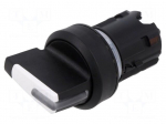 Switch: rotary | 22mm | Stabl.pos: 1 | white | none | IP66,IP67,IP69K