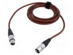 Cable | XLR male 3pin,XLR female 3pin | 3m | brown | 0.25mm2 | Cores: 2
