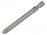 Screwdriver bit | Phillips | PH2 | 1/4" | Overall len: 70mm