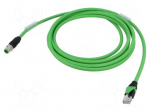 Cable: for sensors/automation | PIN: 4 | 3m | 60VDC | 1.5A | Cores: 4