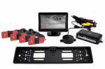 Auto- ja mootorrattatooted, elektroonika, navigatsioon, CB raadio // Parkimisandurite s&uuml;steemid | Keskluku s&uuml;steem | Autoalarmid // Zestaw czujnik&oacute;w tft01 4,3" z kamerą cam-402 led 4 sensory czarne wewnętrzne