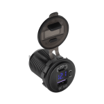 Mobiiltelefonid ja tarvikud // USB autolaadijad // Ładowarka samochodowa USB+USB typu C z funkcją Quick Charge, Power Delivery i miernikiem napięcia 48W