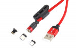 Tahvelarvutid ja tarvikud // USB kaablid // Kabel usb magnetyczny 3w1 na lightning usb-c micro usb 1 m uc-8 amio-02522