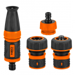 Niisutusseadmed // Pinnakastmise seadmed :: Vooliku&uuml;hendused, vihmutid // Zestaw 3/4" ze zraszaczem prostym, złaczkami i przyłaczem do kranu