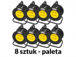 Elektrimaterjalid // Elektri laiendid, Pikendusjuhtmete, hajutuste ja UK ja USA adapterite komplekt // 98-098# Przedłużacz sieciowy pr-61 4-gniazda z uziemieniem 50m bęben pcv 3x2,5mm 8-pak