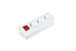 Elektrimaterjalid // Pistikud ja pistikupesa plokid // Gniazdo przedłużacza x 3 z uziemieniem i wyłącznikiem białe GN-30W