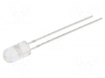 LED | blue | 5mm | 60&divide;300mcd | 18&deg; | Front: convex | 3.5&divide;4.5VDC